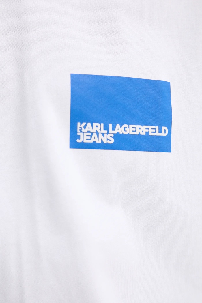 Памучна тениска Karl Lagerfeld Jeans A1M17001 бял
