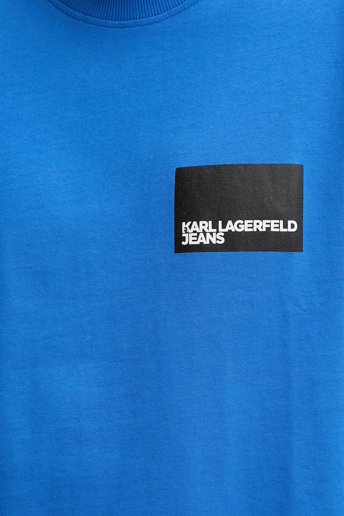 Памучна тениска Karl Lagerfeld Jeans син A1M17001
