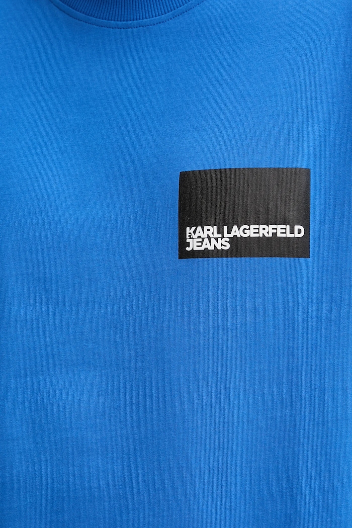 Памучна тениска Karl Lagerfeld Jeans син A1M17001