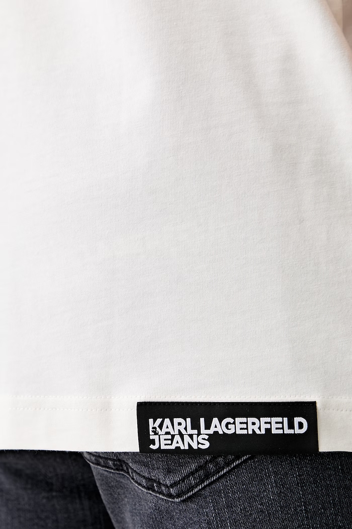 Karl Lagerfeld Jeans тениска мъжка от памук A1M17002 бежов