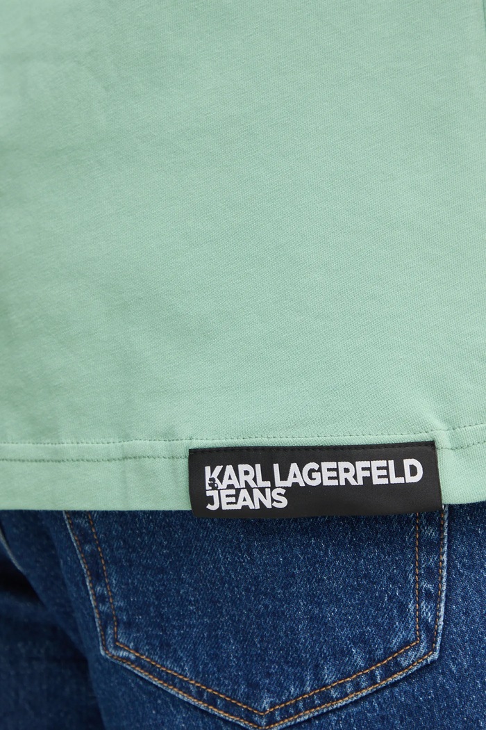 Karl Lagerfeld Jeans t-shirt męski bawełniany A1M17002 zielony