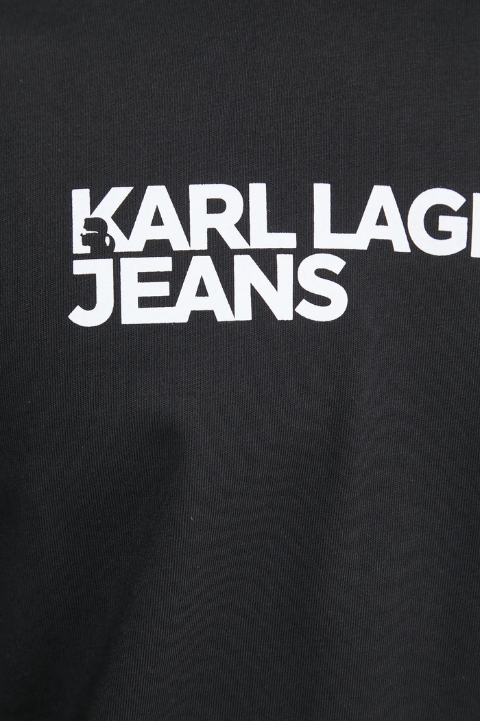 Karl Lagerfeld Jeans majica za muškarce od pamuka A1M17002 crna