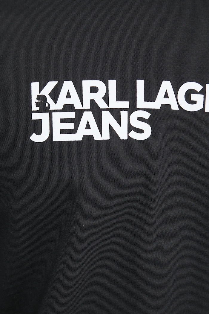 Karl Lagerfeld Jeans majica za muškarce od pamuka A1M17002 crna