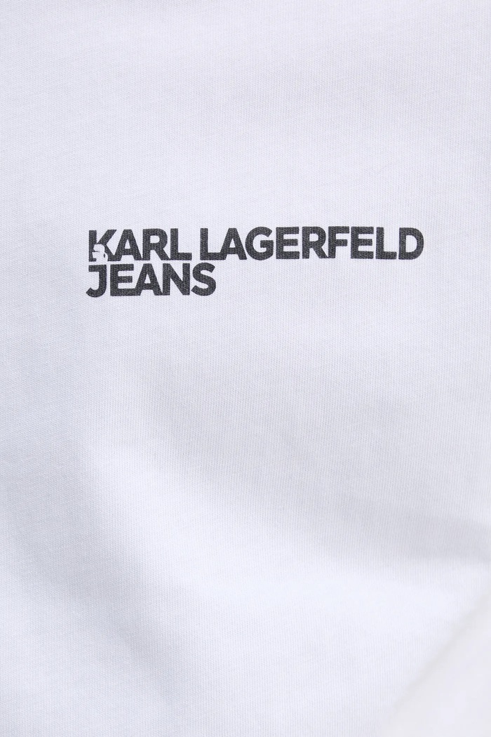 Karl Lagerfeld Jeans tričko pánske bavlnené biela A1M17003