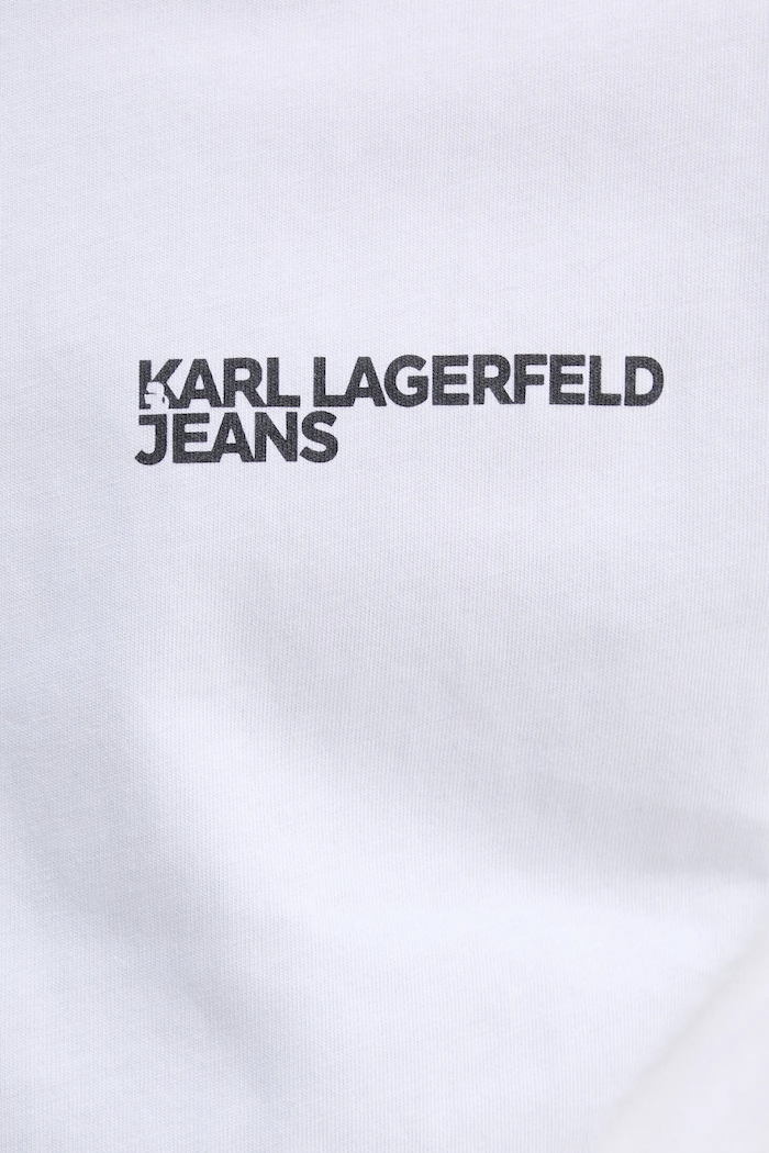 Karl Lagerfeld Jeans tričko pánske bavlnené biela A1M17003