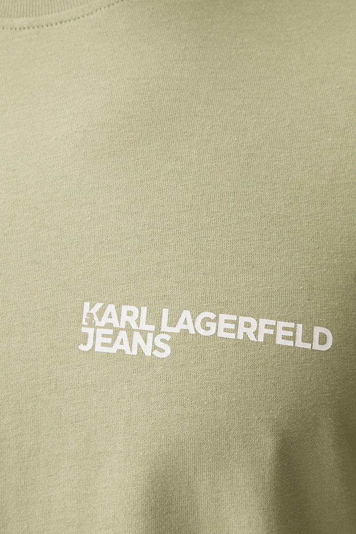 Karl Lagerfeld Jeans T-shirt męski bawełniany A1M17003 zielony