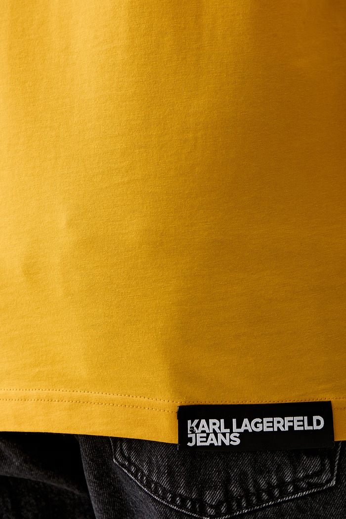 Karl Lagerfeld Jeans kratka majica moška bombažna A1M17003 rumena