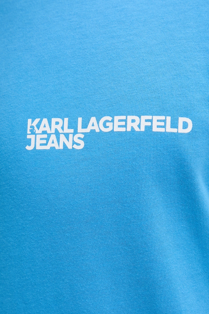 Karl Lagerfeld Jeans tričko pánske bavlnené A1M17003 modrá