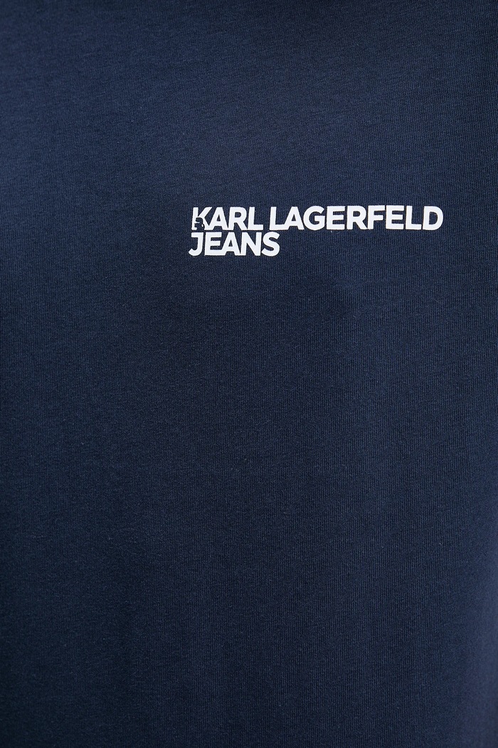 Karl Lagerfeld Jeans tričko pánské bavlněné A1M17003 námořnická modř