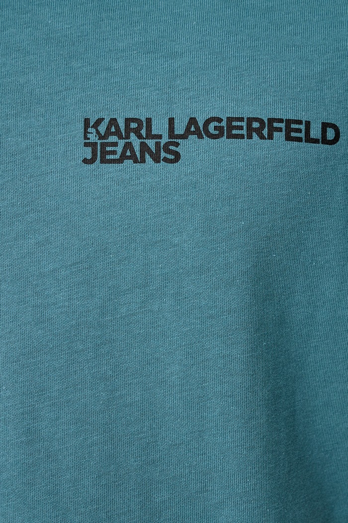 Tričko pánské bavlněné Karl Lagerfeld Jeans tyrkysová A1M17003