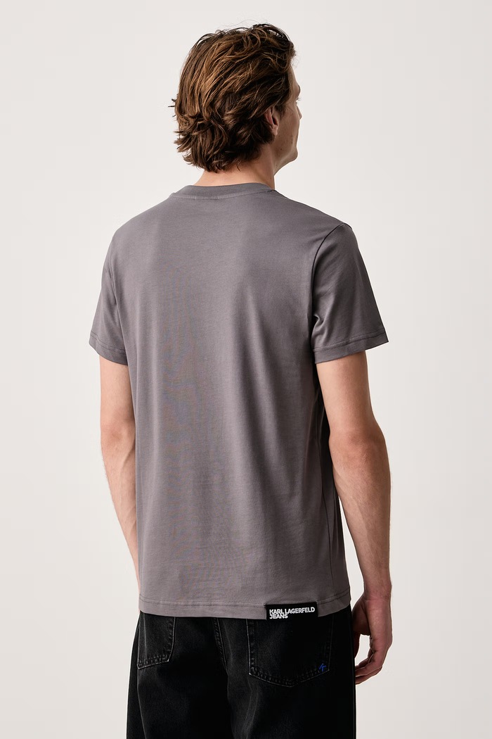 Abbigliamento Karl Lagerfeld Jeans T-shirt da uomo in cotone A1M17003 grigio