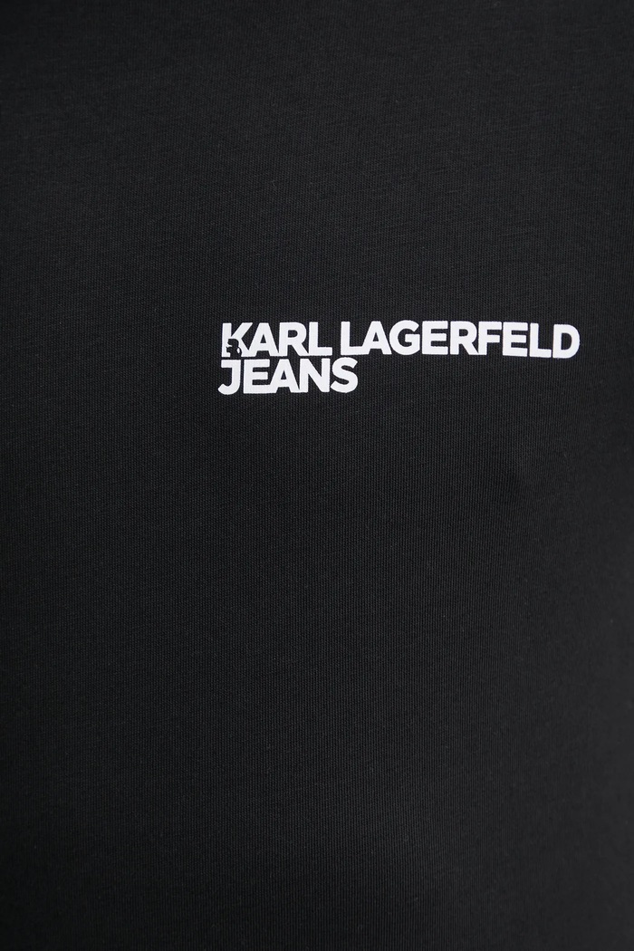 Karl Lagerfeld Jeans majica za muškarce od pamuka A1M17003 crna