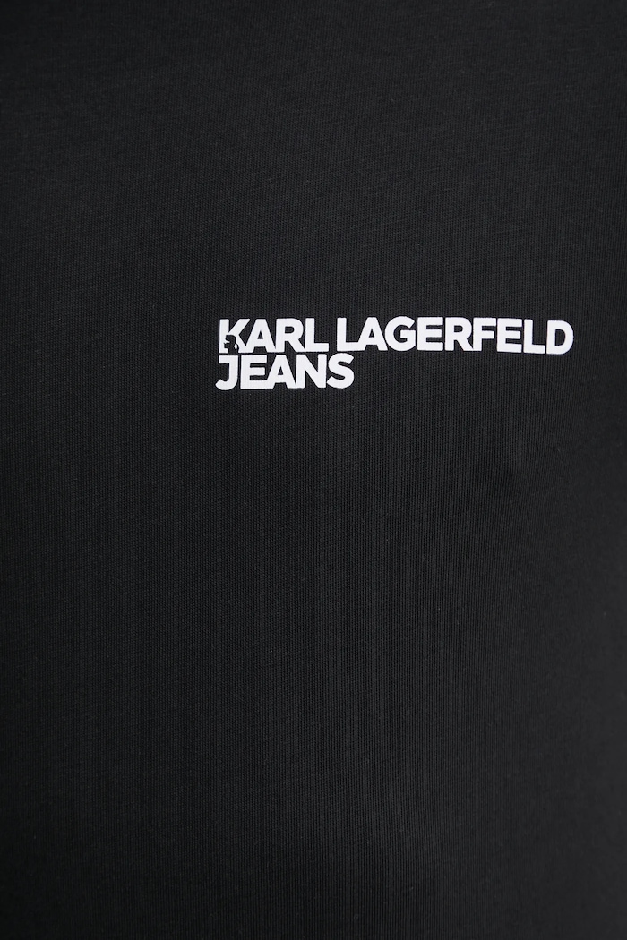 Karl Lagerfeld Jeans majica za muškarce od pamuka A1M17003 crna