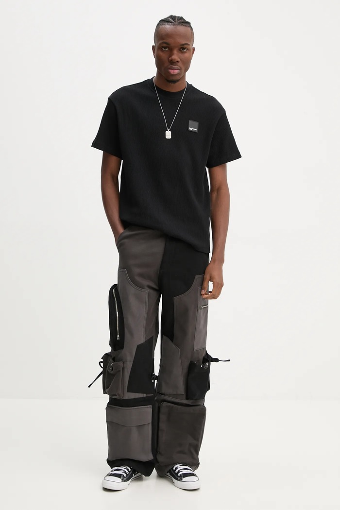 Βαμβακερό μπλουζάκι Karl Lagerfeld Jeans A1M17049 μαύρο SS26