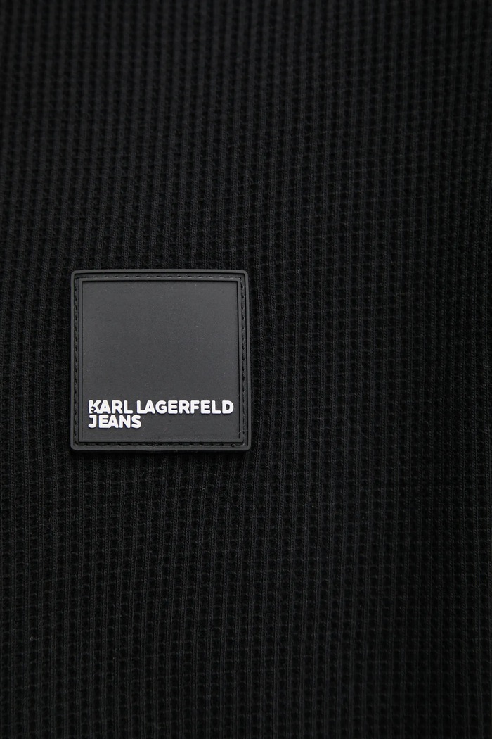 Βαμβακερό μπλουζάκι Karl Lagerfeld Jeans A1M17049 μαύρο