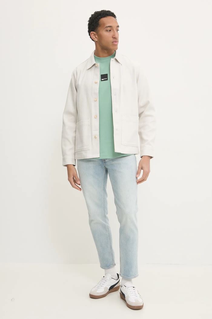 Памучна тениска Karl Lagerfeld Jeans A1M17011 зелен SS25