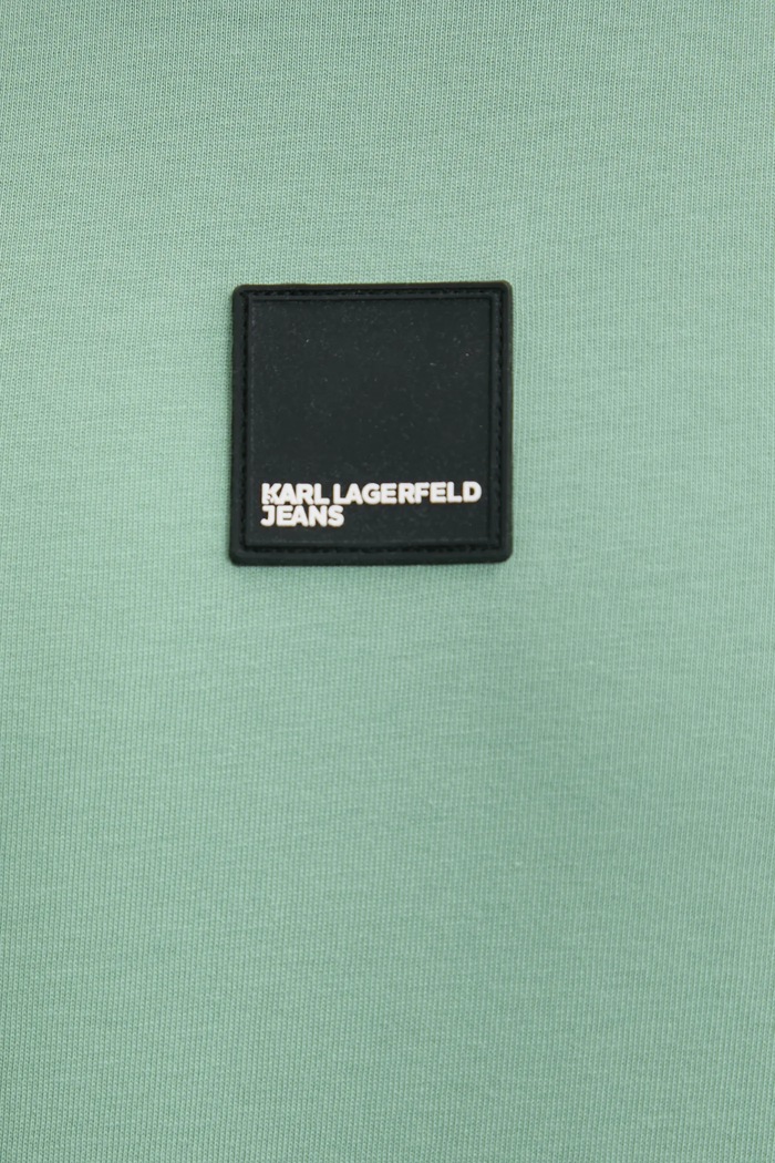 Памучна тениска Karl Lagerfeld Jeans A1M17011 зелен