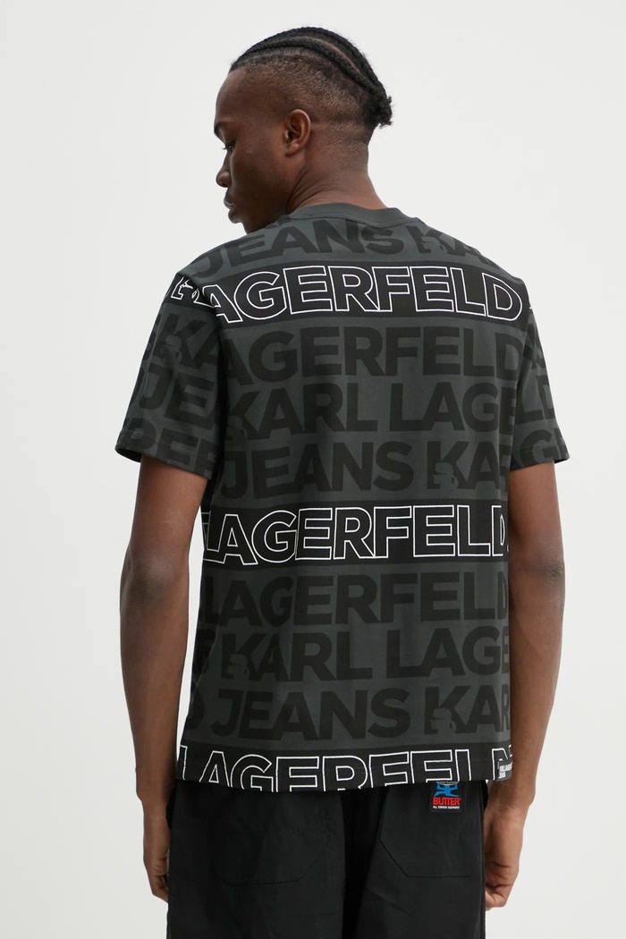 Oblečení Bavlněné tričko Karl Lagerfeld Jeans A1M17114 černá