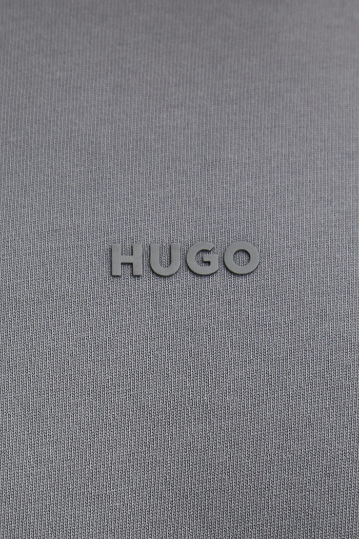 Bavlněné tričko HUGO 50531739 šedá