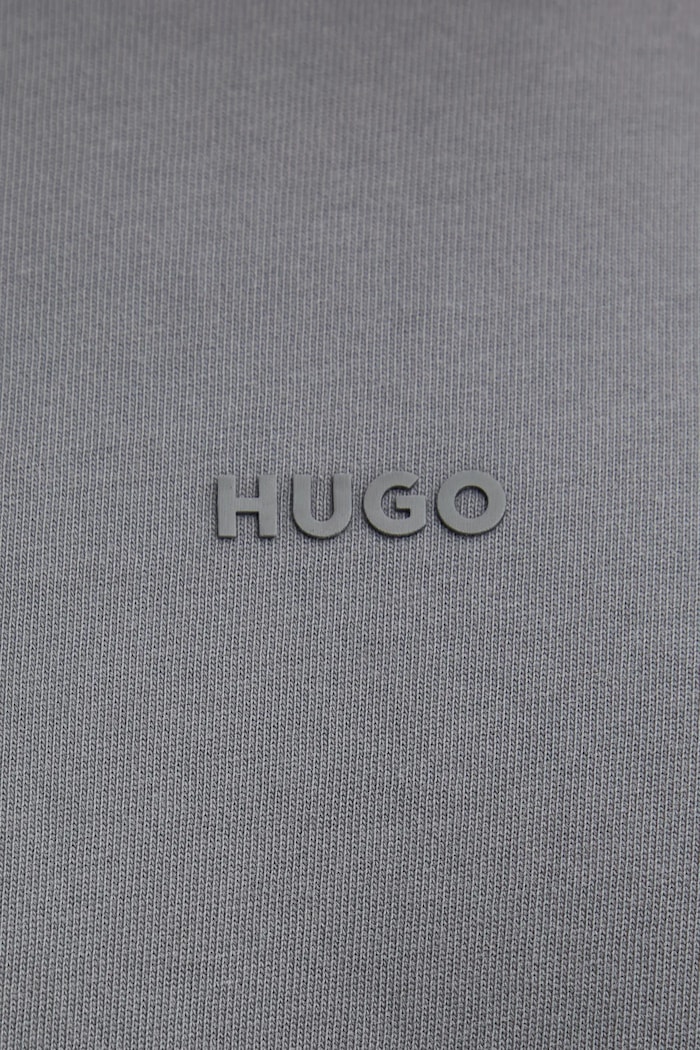 Bavlněné tričko HUGO 50531739 šedá