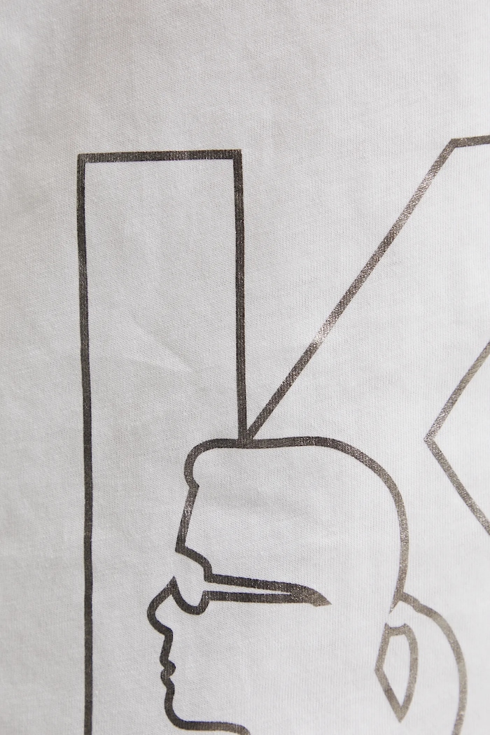 Bavlnené tričko Karl Lagerfeld biela A1M46070