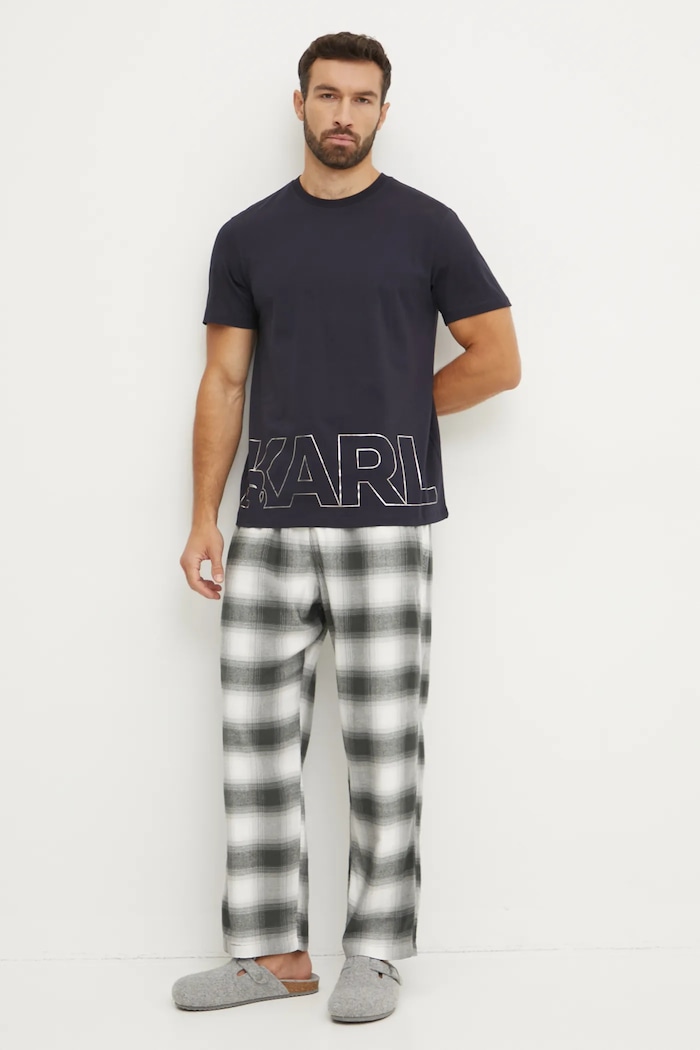 Karl Lagerfeld t-shirt in cotone A1M46070 blu navy SS25