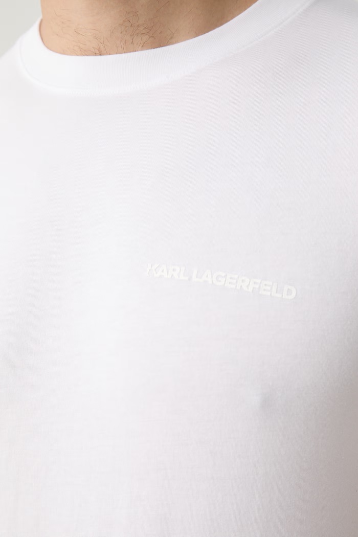 Karl Lagerfeld basic tričko pánské bavlněné s elastanem 2-pack A1M47097 bílá