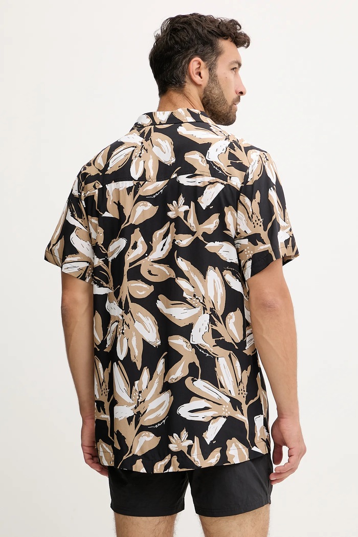 Îmbrăcăminte BOSS Cămașă de plajă bărbătească Beach Shirt 50535793 negru