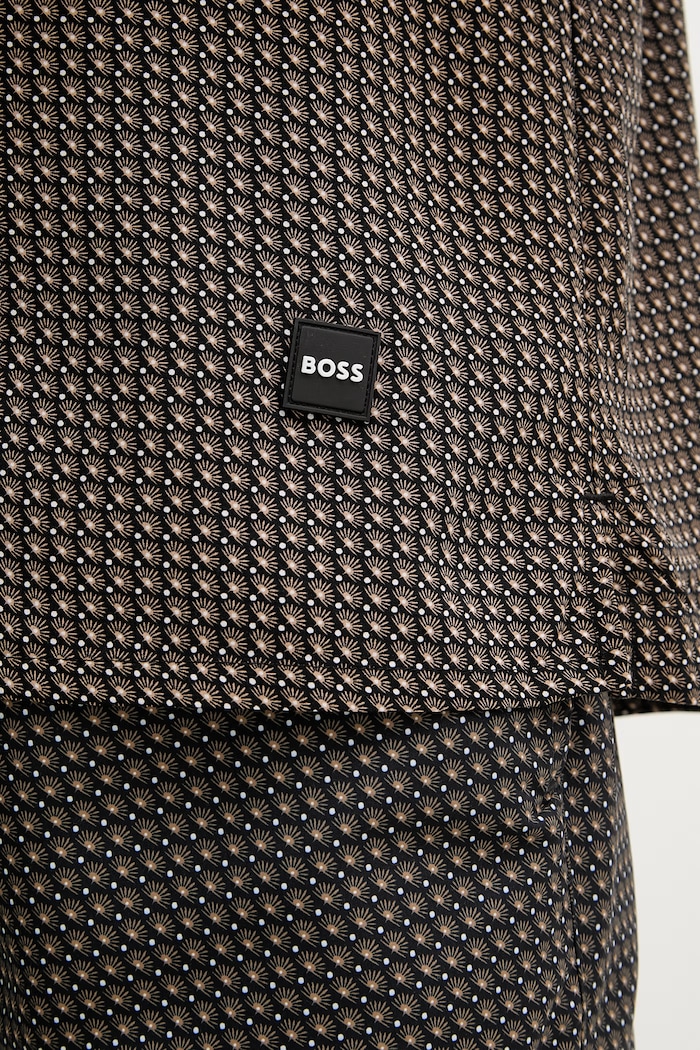 BOSS plážová košeľa pánska Beach Shirt 50535793 čierna