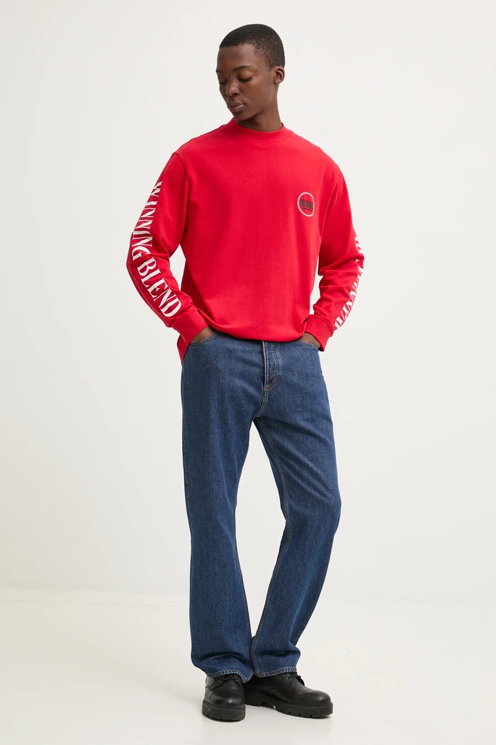 HUGO longsleeve 50531250 czerwony SS25