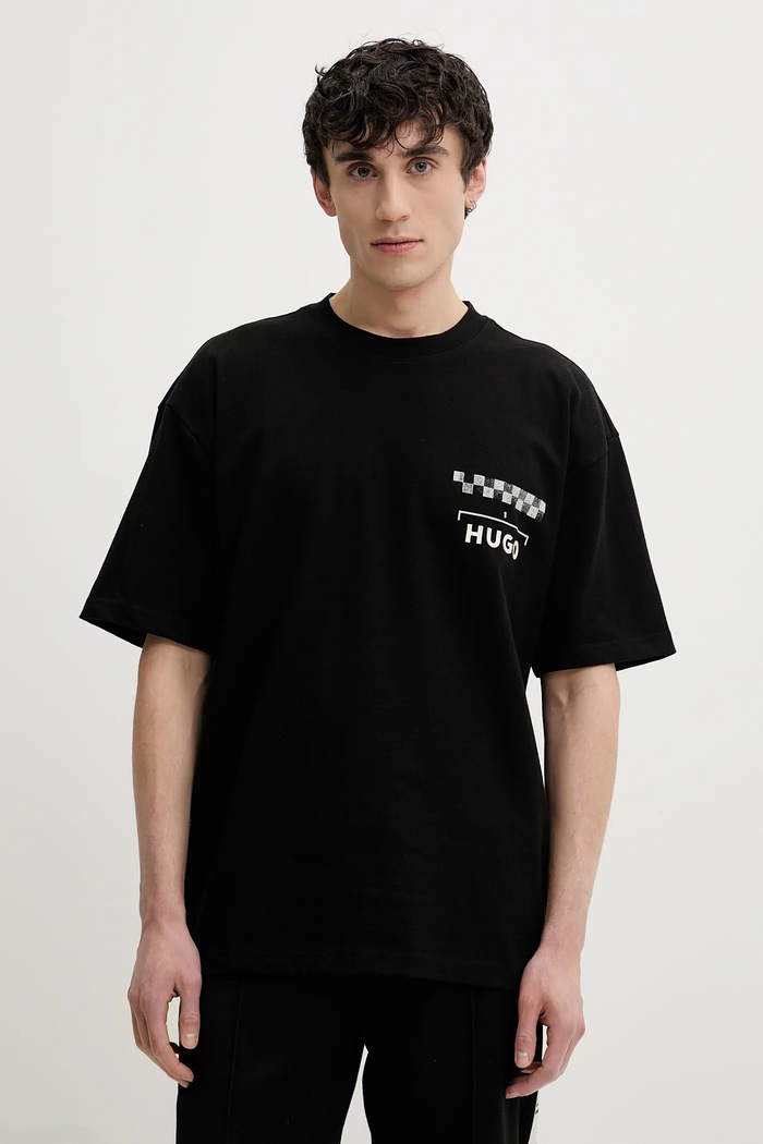Odzież HUGO t-shirt bawełniany 50531758 czarny