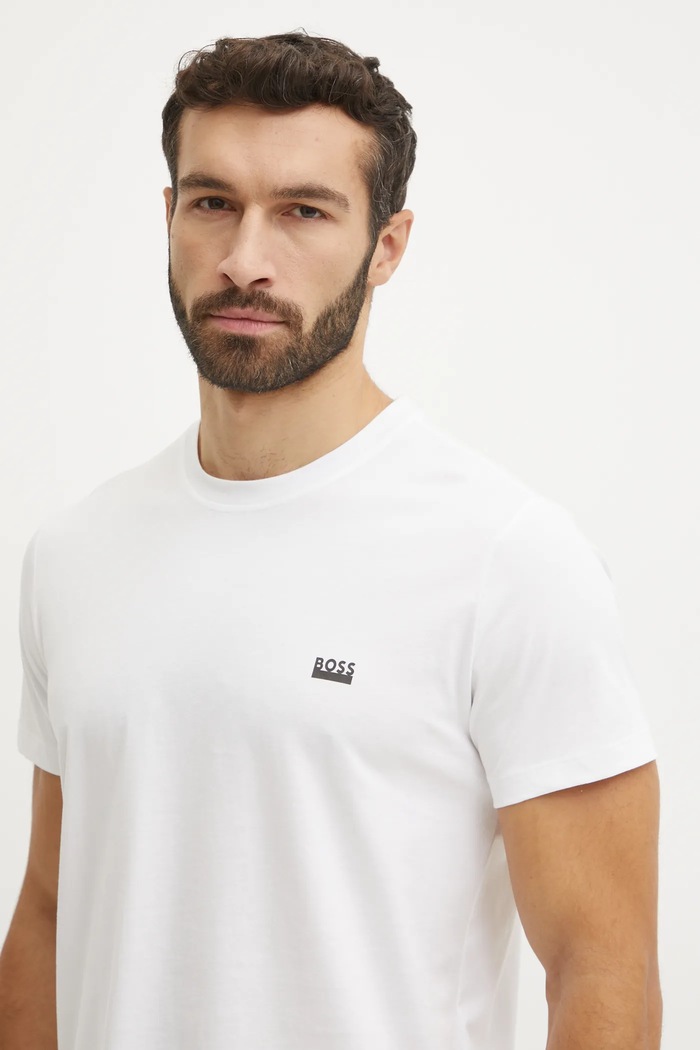 T-shirt férfi pamut T-ShirtRN 365 BOSS 50531401 fehér