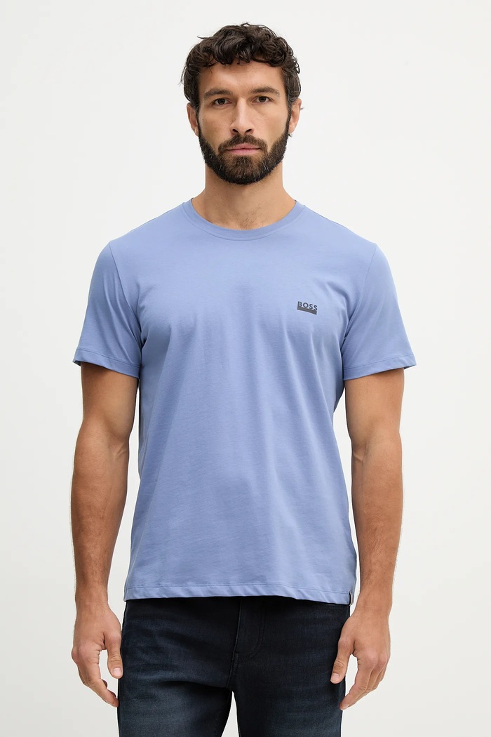 BOSS tričko pánské bavlněné T-ShirtRN 365 modrá 50531401