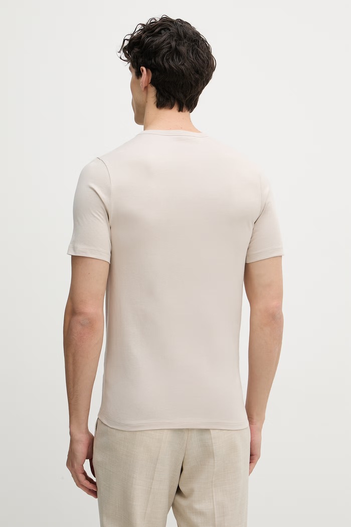 Oblečenie BOSS tričko pánske bavlnené TShirtRN 3P Classic 3-pak 50532468 béžová