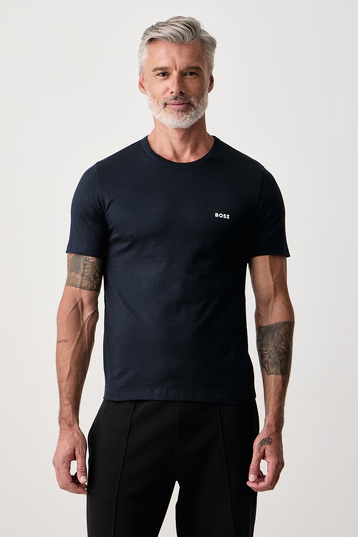 Odzież BOSS T-shirt męski bawełniany TShirtRN 3P Classic 3-pack 50532468 czerwony