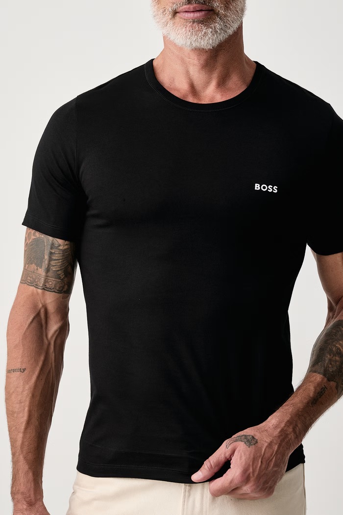 BOSS T-shirt męski bawełniany TShirtRN 3P Classic 3-pack 50532468