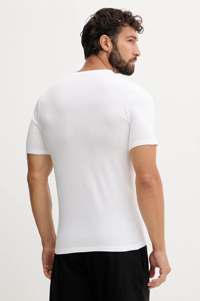 BOSS t-shirt férfi pamut TShirtRN 3P Classic 3-as csomag 50532468 burgundia
