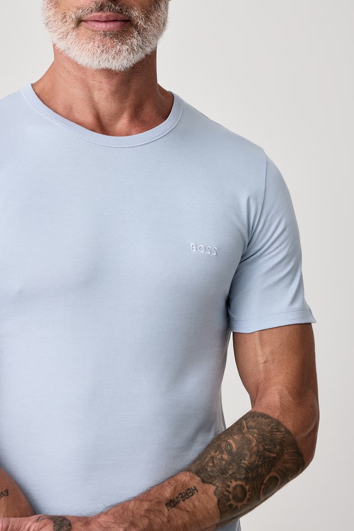 BOSS T-shirt męski bawełniany TShirtRN 3P Classic 3-pack 50532468