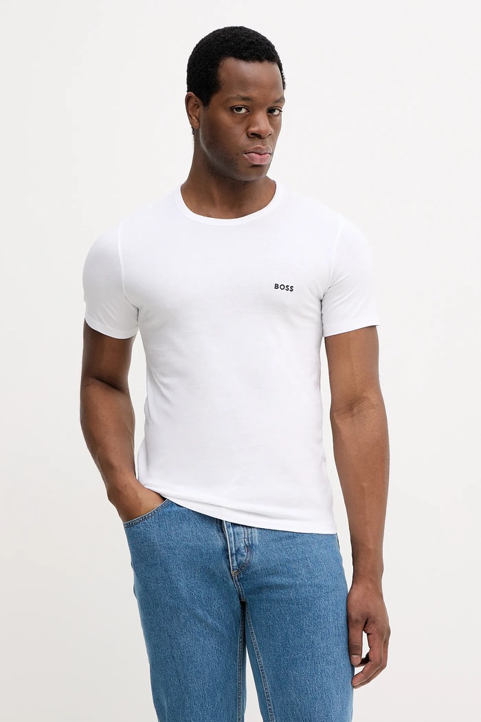 BOSS t-shirt ανδρικό βαμβακερό TShirtRN 3P Classic 3-pack γκρί 50532468