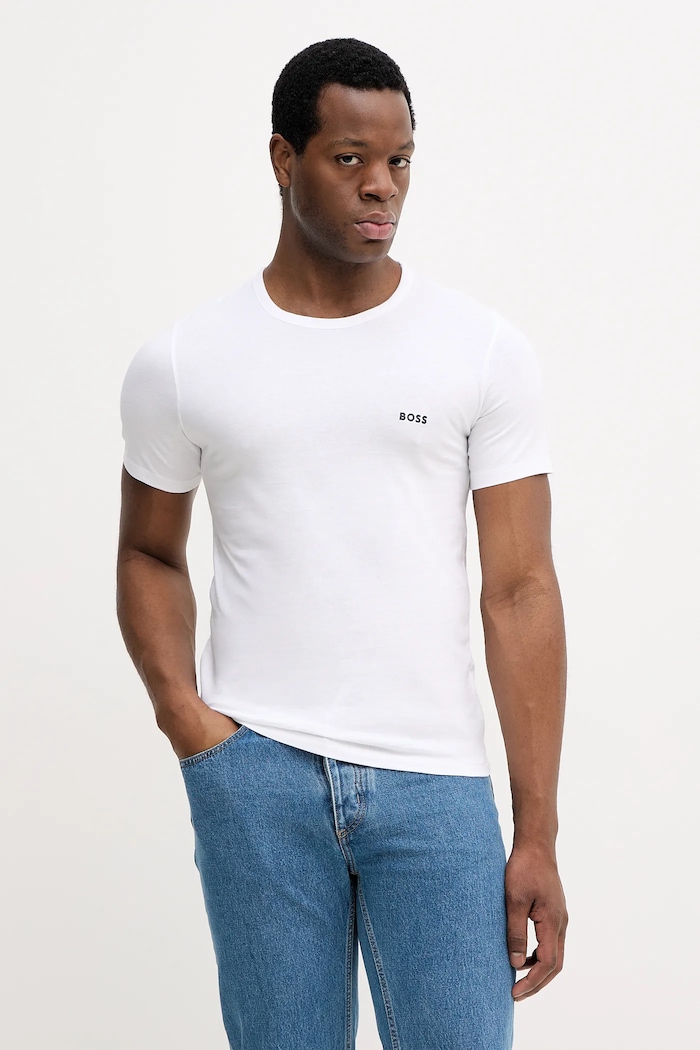 BOSS t-shirt ανδρικό βαμβακερό TShirtRN 3P Classic 3-pack γκρί 50532468