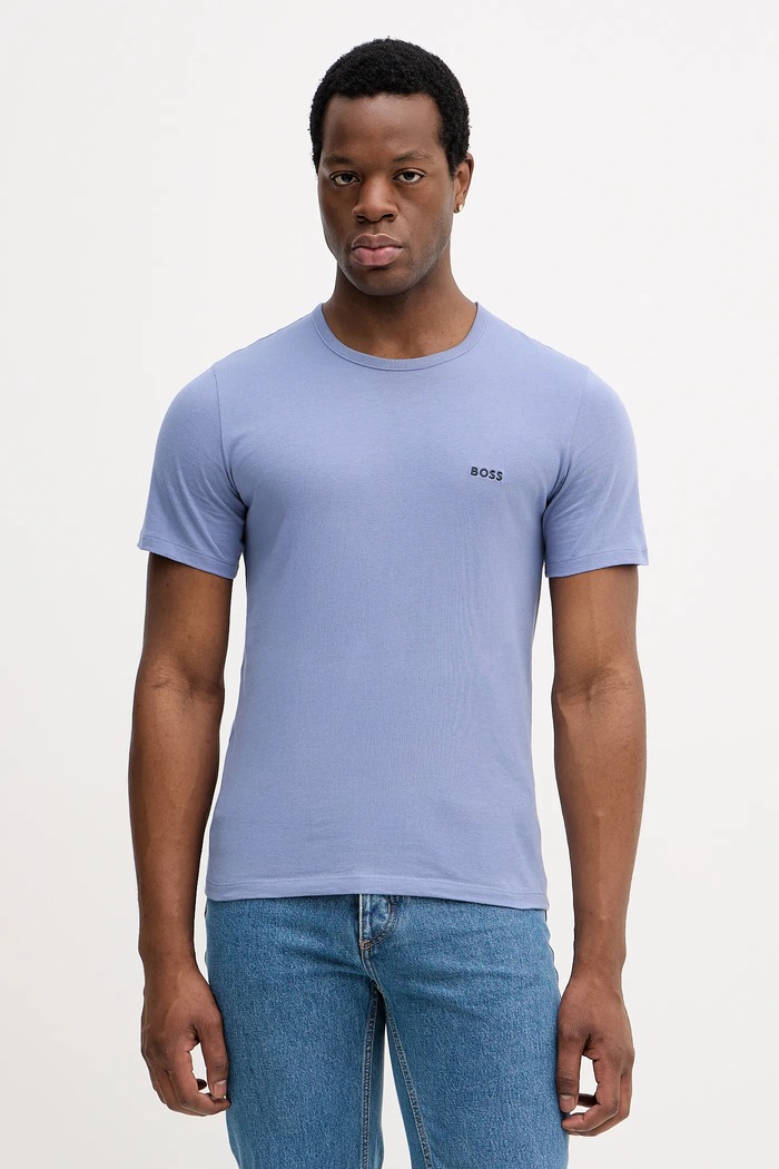BOSS t-shirt ανδρικό βαμβακερό TShirtRN 3P Classic 3-pack 50532468 γκρί SS26