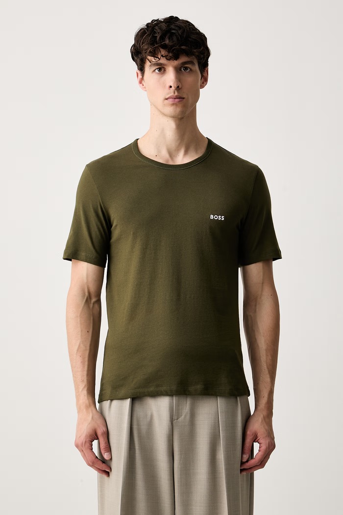 BOSS футболка чоловіча бавовняна TShirtRN 3P Classic 3 шт. зелений 50532468