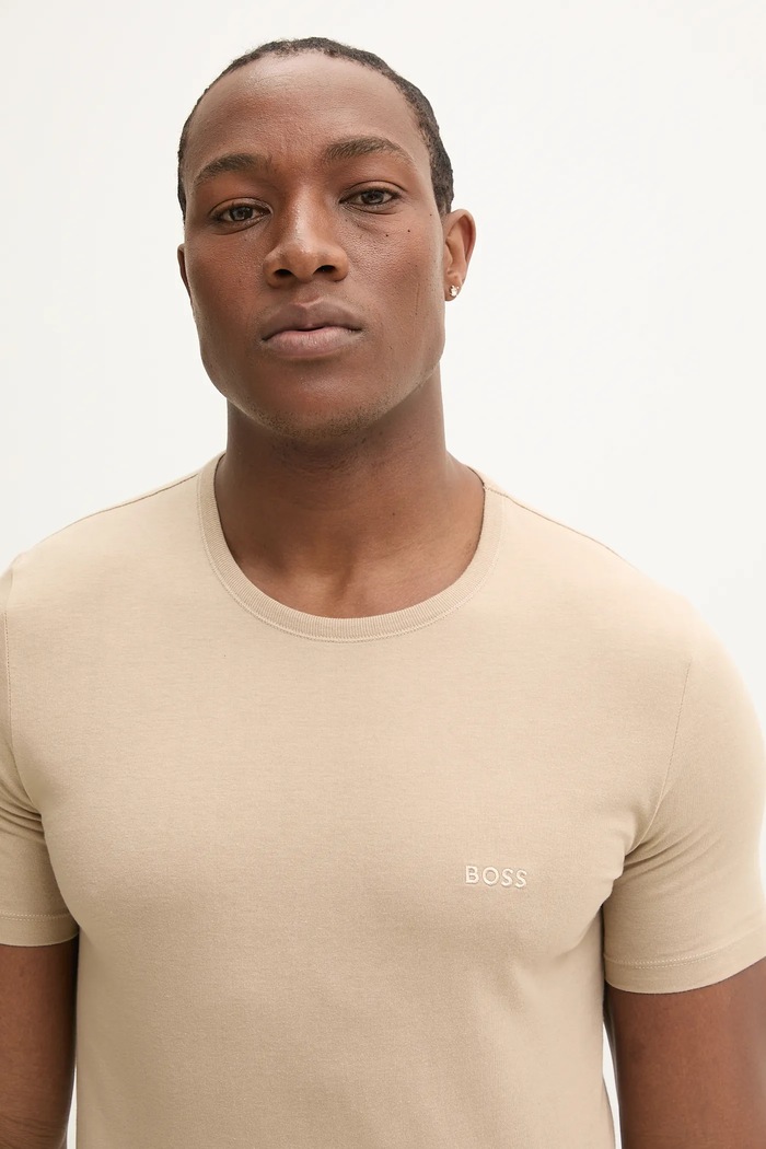 BOSS t-shirt męski bawełniany TShirtRN 3P Classic 3-pack 50532468
