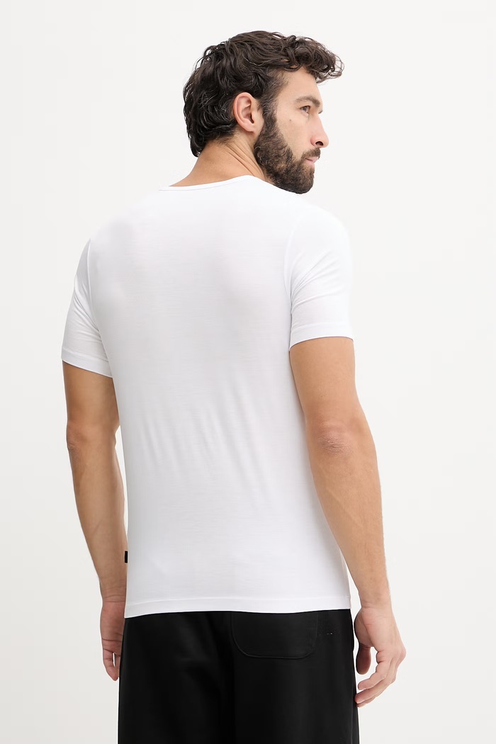 BOSS t-shirt Ανδρικό με βισκόζη TShirt RN 3P Bamboo 3-pack 50534019 λευκό