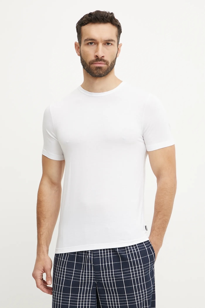 BOSS t-shirt da uomo con viscosa TShirt RN 3P Bamboo pacco da 3 semplice bianco 50534019