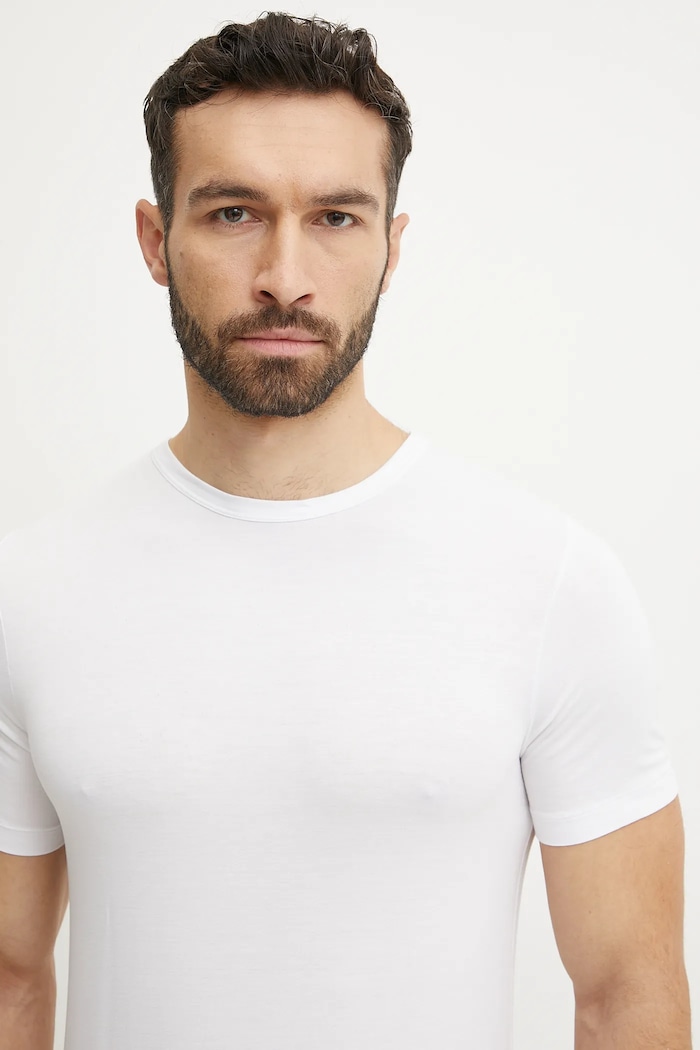 BOSS t-shirt da uomo con viscosa TShirt RN 3P Bamboo pacco da 3 bianco 50534019