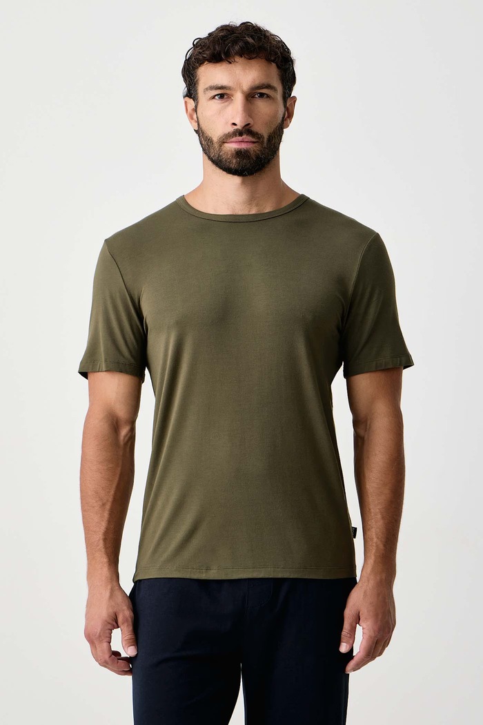 Тениска мъжка с вискоза TShirt RN 3P Bamboo 3 броя BOSS 50534019 тъмносин