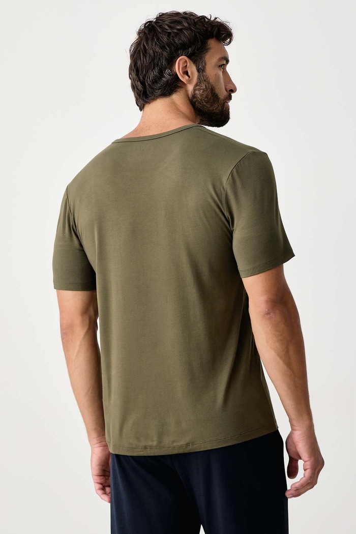 Тениска мъжка с вискоза TShirt RN 3P Bamboo 3 броя BOSS тъмносин 50534019