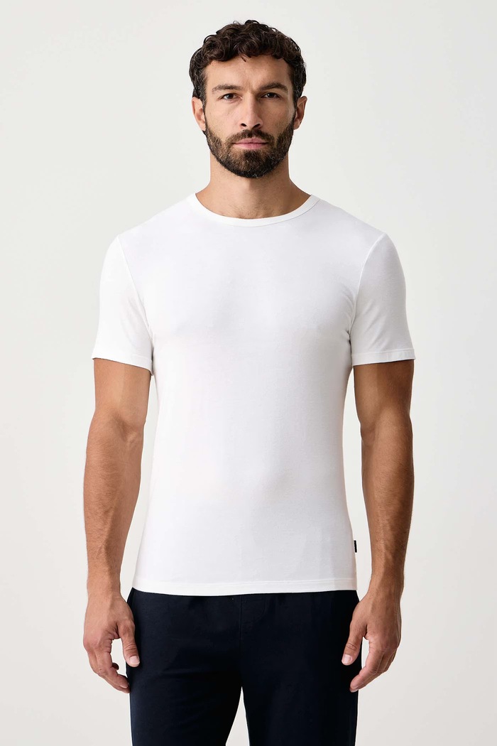 BOSS Тениска мъжка с вискоза TShirt RN 3P Bamboo 3 броя черен 50534019
