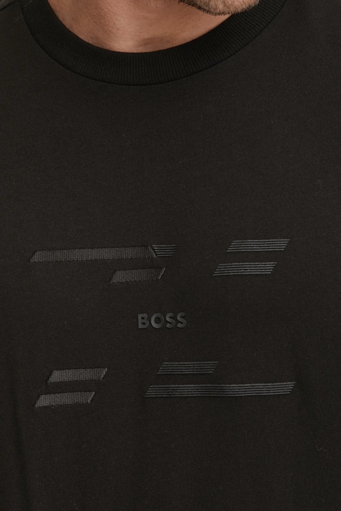Bavlněné tričko Boss Green 50530997 černá